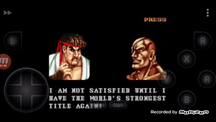 Street Fighter II Turbo: Hyper Fighting Ryu vs Sagat Ryu é derrotado por Sagat