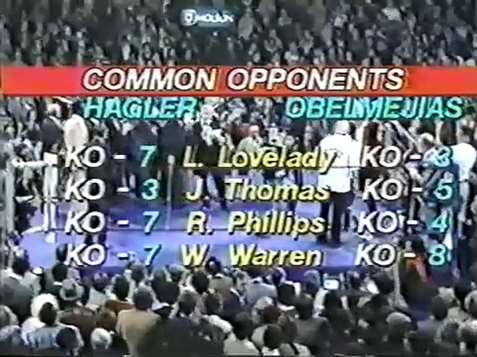 Marvelous Marvin Hagler vs Fulgencio Obelmejias I - HBO 1-17-81