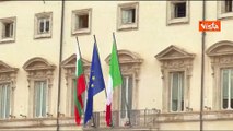 La bandiera della Bulgaria a Palazzo Chigi per la visita del primo ministro Zeljazkov