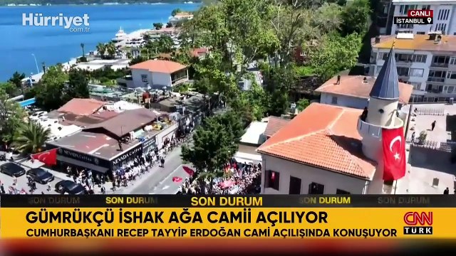 Gümrükçü İshak Ağa Camii açıldı... Cumhurbaşkanı Erdoğan: Bu ibadethanenin yapımında emeği geçen herkesi minnetle anıyorum