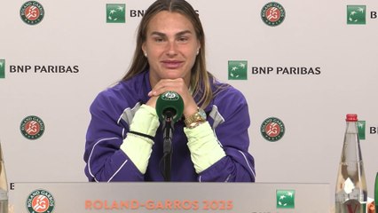 Roland-Garros 2025 - Aryna Sabalenka : "I never comment on the doping cases"