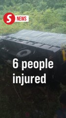 Navy truck involved in five-vehicle crash, six people injured