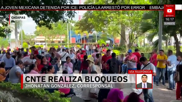 Docentes del CNTE toman los medios de comunicación en Chiapas en protesta contra Ley del ISSSTE