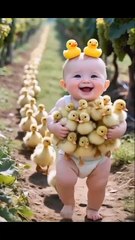 having fun with cute baby