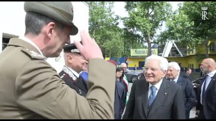 Sergio Mattarella al Mak P 100, onori finali e Inno di Mameli