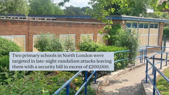 Mystery vandalism attacks on North London primary schools leave 40 shattered windows and £200,000 bill
