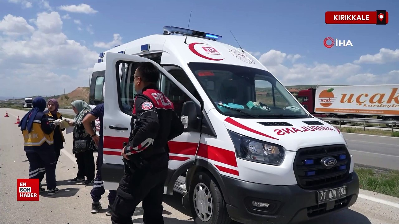 Kırıkkale'de otomobil ile motosiklet çarpıştı