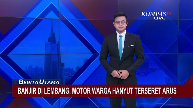Derasnya Banjir, Motor Warga Kawasan Lembang Hanyut Terbawa Arus