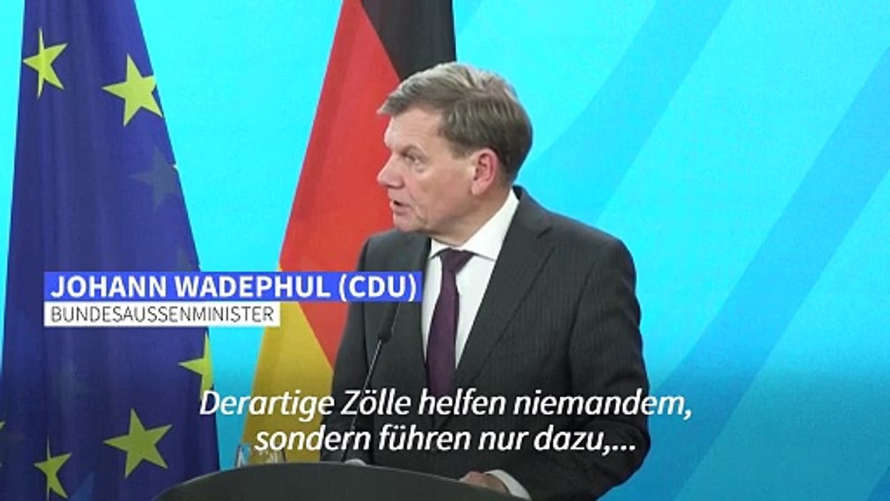 Bundesaußenminister Wadephul: US-Zölle gegen die EU helfen niemandem