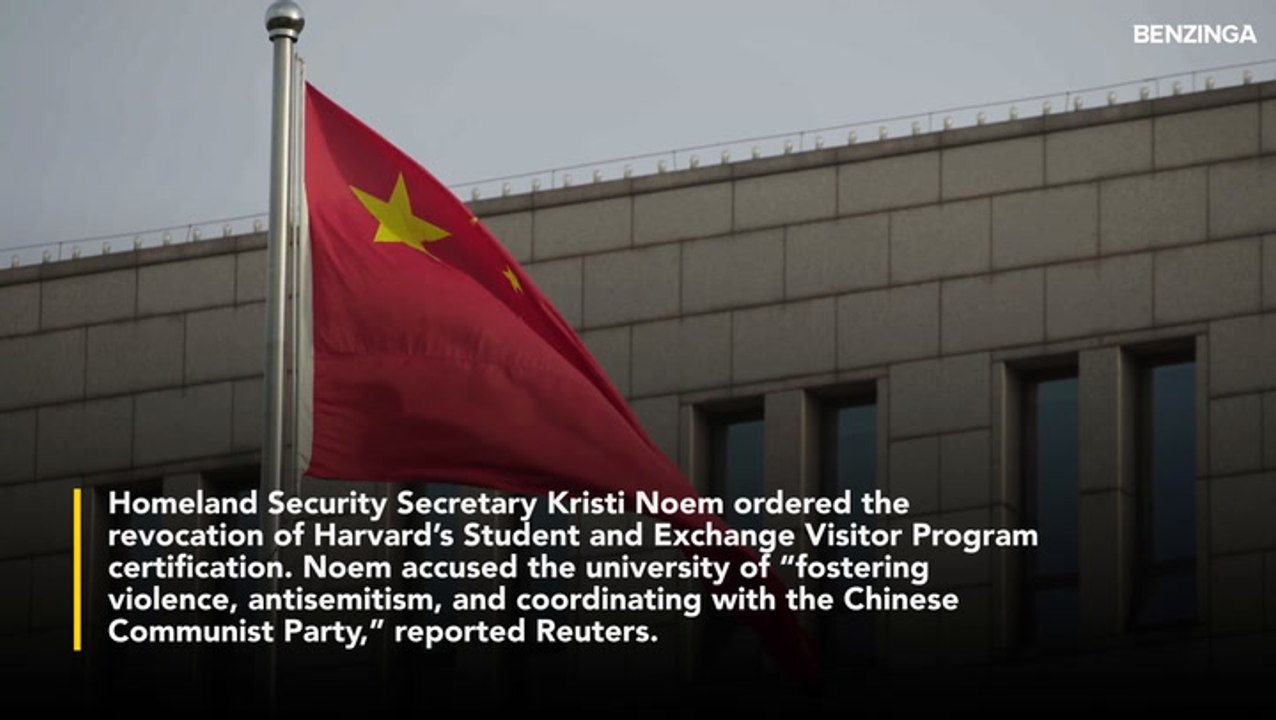 Trump Administration Revokes Harvard's Ability To Enroll International Students, Kristi Noem Alleges Coordination With Chinese Communist Party