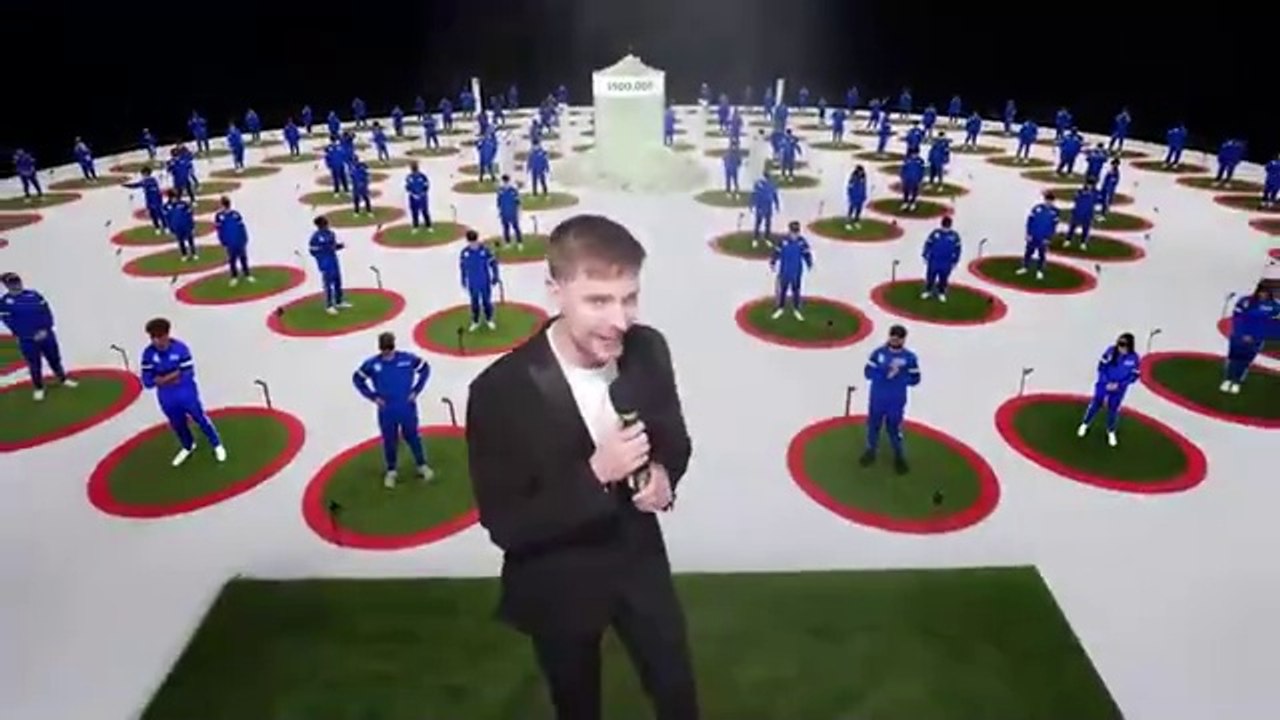 Last to Leave Their Circle Wins $500,000 MrBeast in English