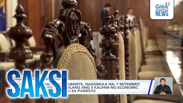 Balasahan sa gabinete, nagsimula na; 7 miyembro ng gabinete kabilang ang 5 kalihim ng economic team, mananatili sa puwesto | Saksi