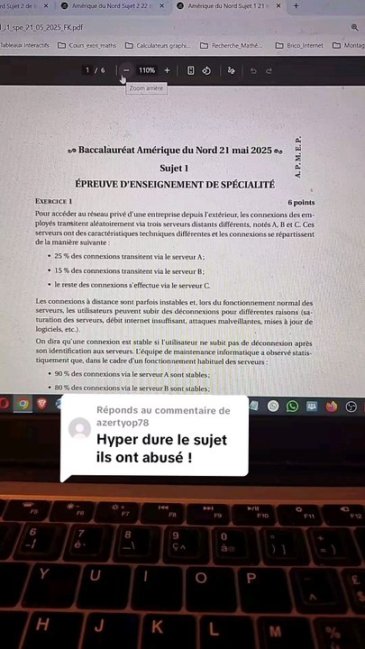 On analyse le sujet 1 Amérique du nord!#sujetbac #bac #bac2025 #bacmaths #terminale #spemaths