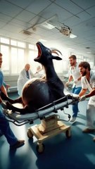 "Doctor's rescued a pregnant black goat "🌹🌹❤️❤️