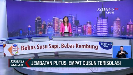 Jembatan Putus di Polewali Mandar, TNI-Polri Bantu Warga Rakit Bambu untuk Menyebrang