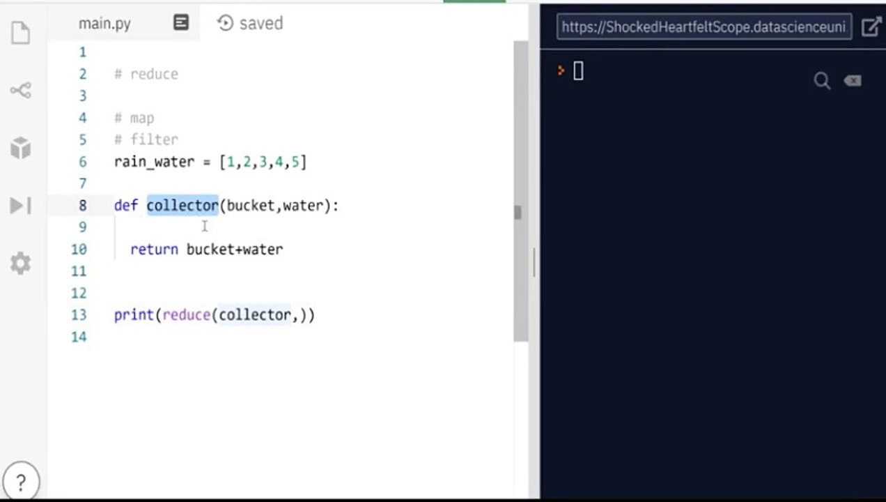 Lecture 77: Python has Special Reduce Function