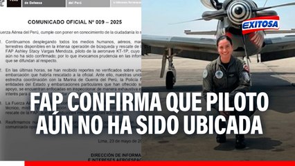 Ashley Vargas: Fuerza Aérea del Perú confirma que piloto desaparecida aún no ha sido ubicada