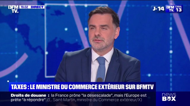 Droits de douane: Notre objectif, c'est la désescalade , explique Laurent Saint-Martin, ministre délégué chargé du Commerce extérieur