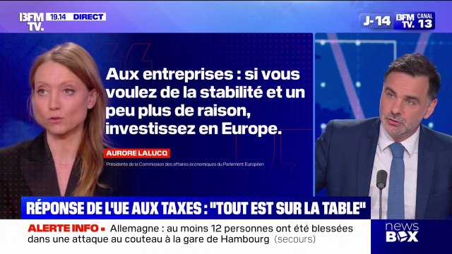 Droits de douane: C'est la fin d'un monde commercial tel que nous l'avons connu pendant longtemps , explique Laurent Saint-Martin, ministre délégué chargé du Commerce extérieur