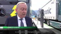 A Bolzano la prima ricarica da 1000kW per tir elettrici