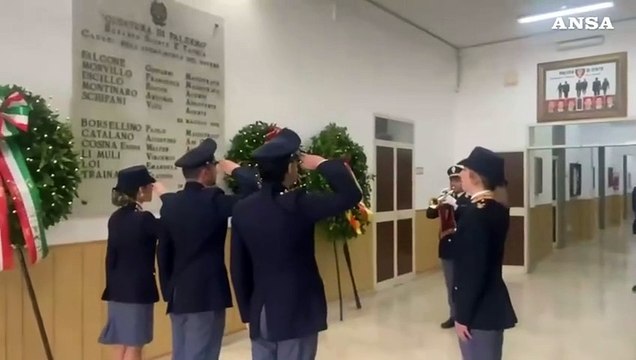 Strage di Capaci, il silenzio suonato presso la caserma Lungaro di Palermo