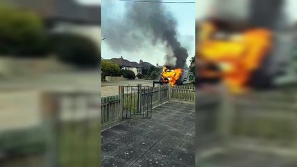 A van went up in flames in Herne Bay