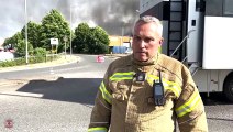 Firefighter Mick Berry update Rushden fire
