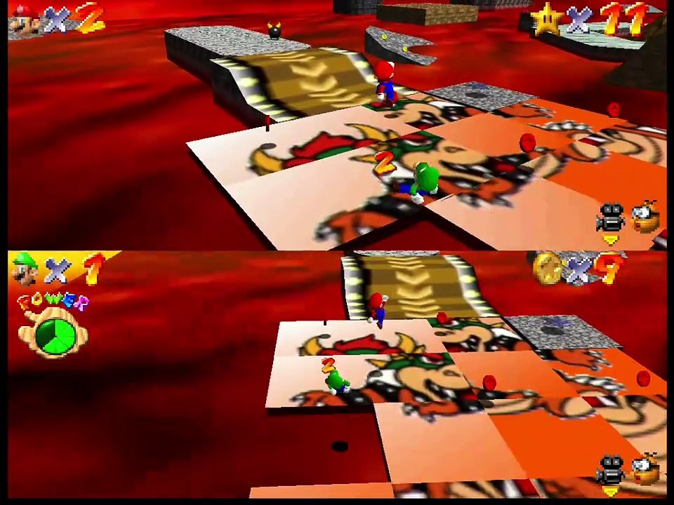 Super Mario 64 Splitscreen Multiplayer online multiplayer - n64