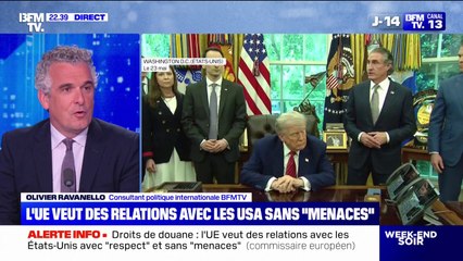 Droits de douane: l'Union européenne veut des relations avec les États-Unis dans le "respect" et sans "menaces"