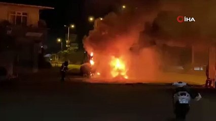 Ereğli’de seyir halindeki tır alev aldı
