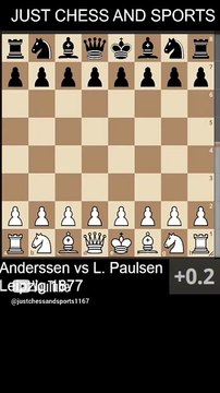 Anderssen's Opening. Adolf Anderssen vs Louis Paulsen, Leipzig 1877