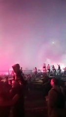 Napoli fans celebrate Serie A title win