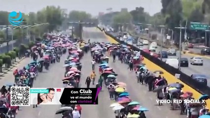 CNTE bloquea los accesos al AICM; autoridades ayudan a usuarios a llegar a las terminales