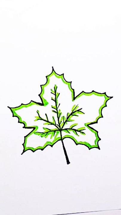 Draw a easy leaf