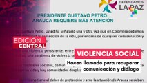 En Colombia, organizaciones exigen acción urgente a Petro por violencia