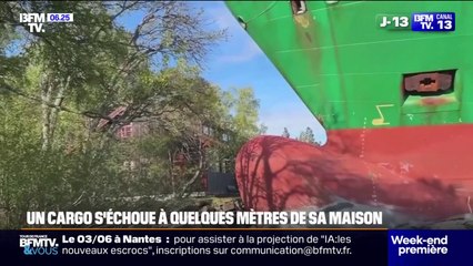 Un cargo de 135 mètres s'est échoué dans le jardin d'un Norvégien sans le réveiller
