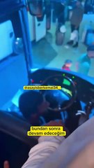 Otobüs şoförü işi bıraktı! Direksiyona yolcu geçti