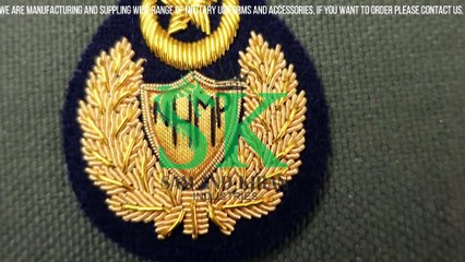 Motorway Police Badge, Pakistan Military Generals bullion cap badge, Cap badge