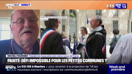 Parité: "Ce n'est pas une contrainte en plus", affirme Michel Fournier, président de l'association des maires ruraux de France