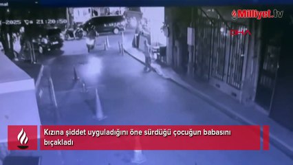 Kızına şiddet uyguladığını öne sürdüğü çocuğun babasını bıçakladı