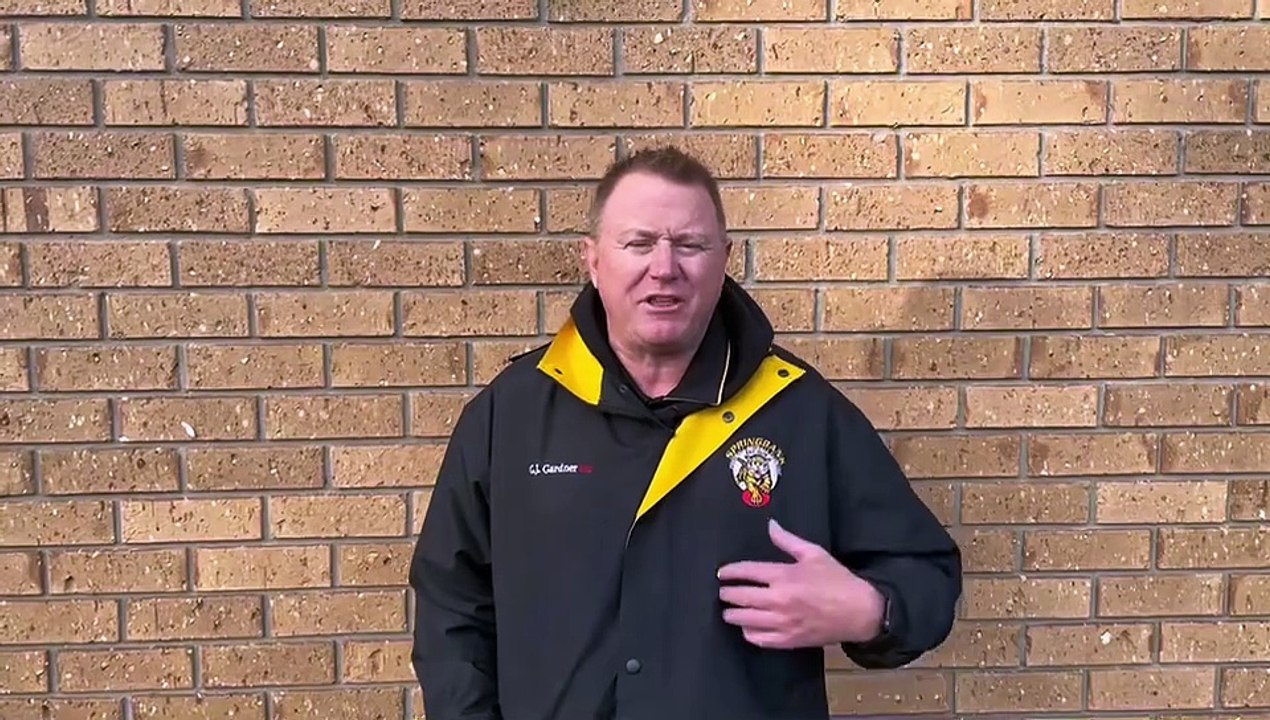 Springbank coach Heath Pritchard after his team's win over Bungaree