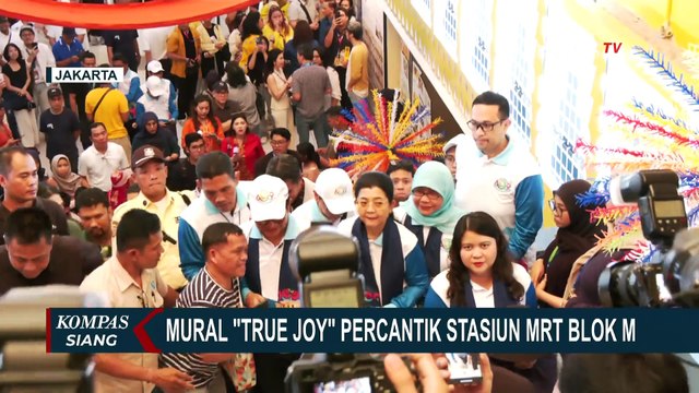 Mural True Joy Hiasi Stasiun MRT Blok M, Angkat Budaya Betawi dengan Gaya Modern