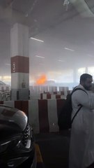 Parked car catches fire in DXB