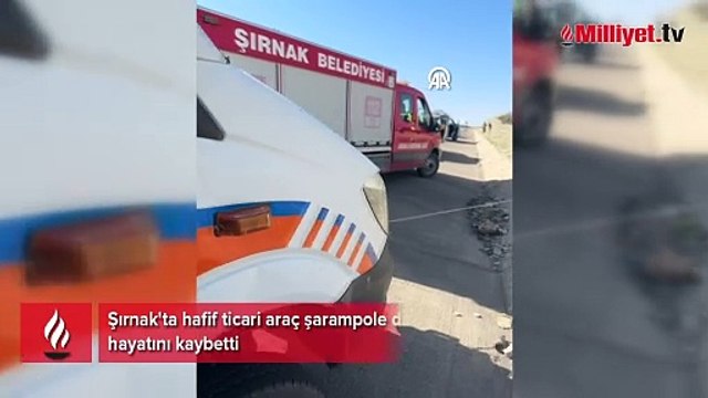 Şarampole devrilen hafif ticari araçtaki 3 kişi öldü