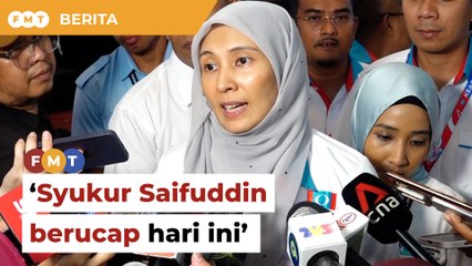 Izzah bersyukur Saifuddin diberi peluang berucap pada kongres
