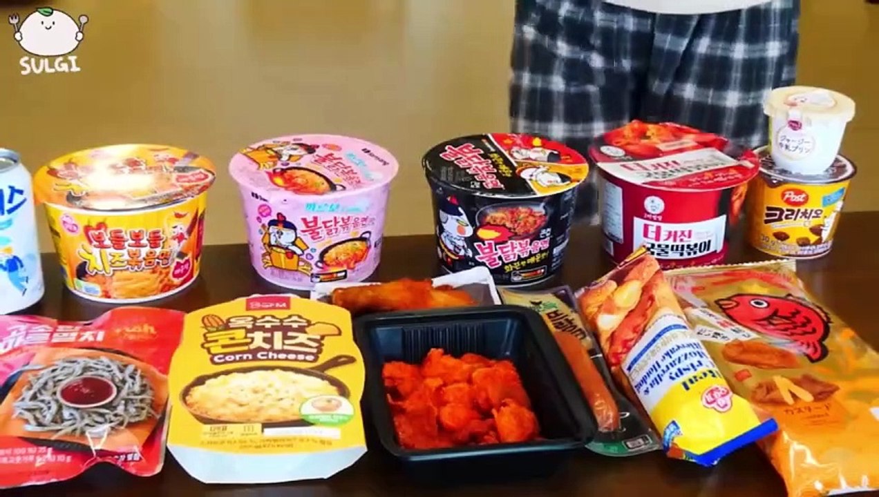 ASMR MUKBANG Convenience store! Fire Noodles, Cheese Kimbap, Tteokbokki, Sausage, Chicken, Hot dog