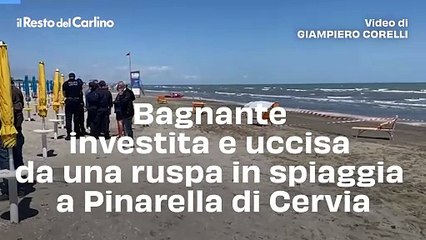 Bagnante investita e uccisa da una ruspa in spiaggia a Pinarella di Cervia