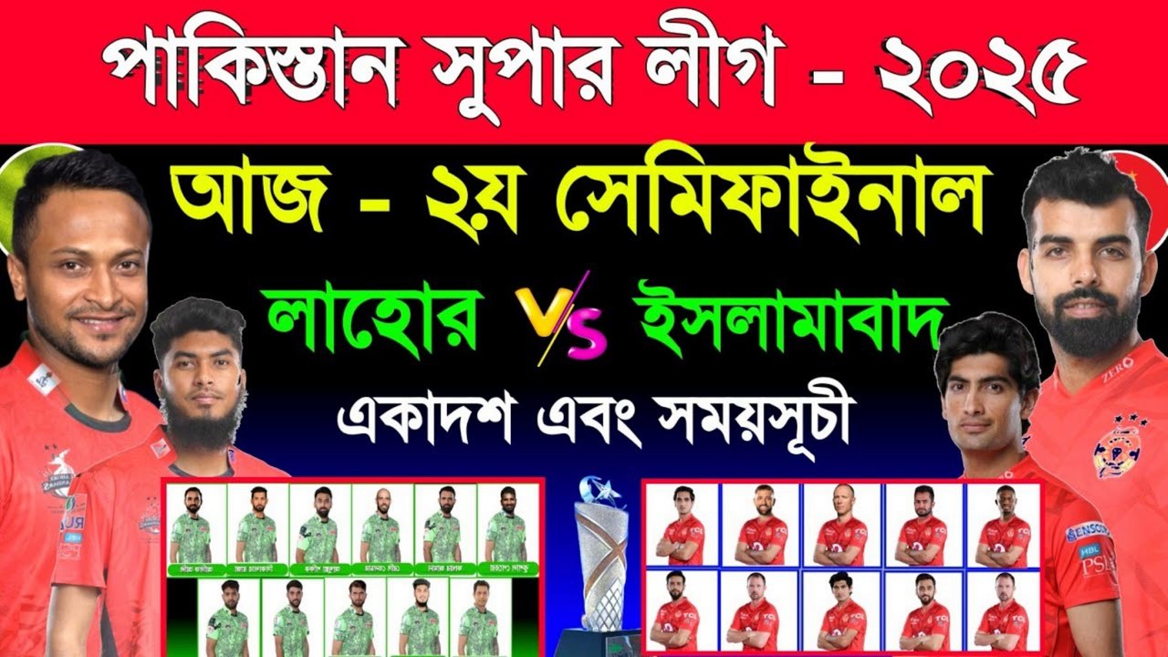PSL 2025 | Lahore Qalandars vs Islamabad United | Playoff Match Today
