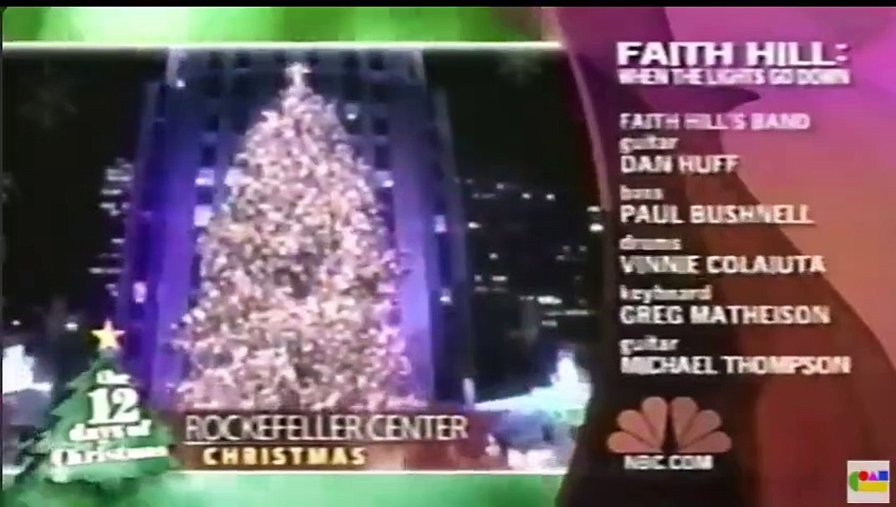 Faith Hill: When the Lights Goes Down NBC Split Screen Credits