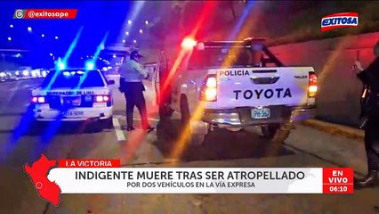 La Victoria: Hombre muere tras ser atropellado en la Vía Expresa por dos vehículos que se dieron a la fuga
